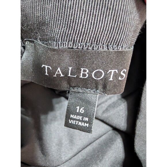 Talbots Black Floral Lace Pencil Skirt Size 16 Preppy Coquette Romantic - Picture 4 of 9